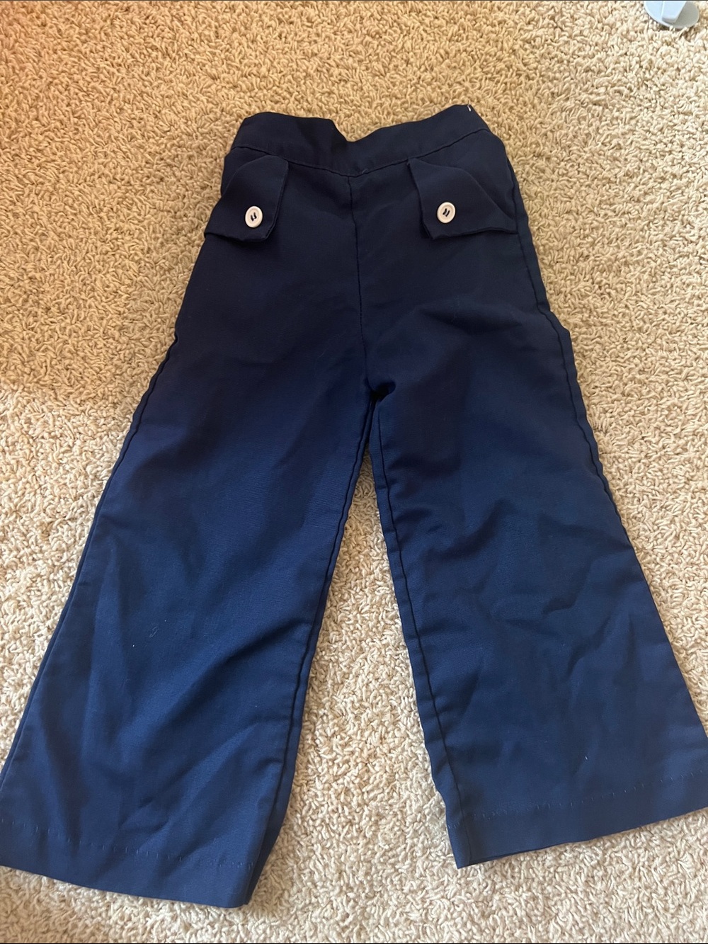 Vintage Buster Brown Navy Wide-Leg Dress Pants size 4